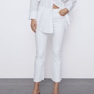 Zara flare crop jeans